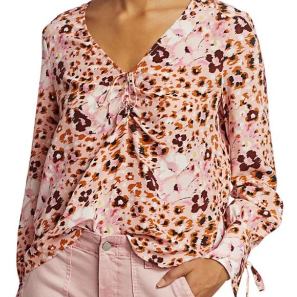 NWT! PAIGE Giuliana Print Silk Blouse - S - Picture 2 of 3